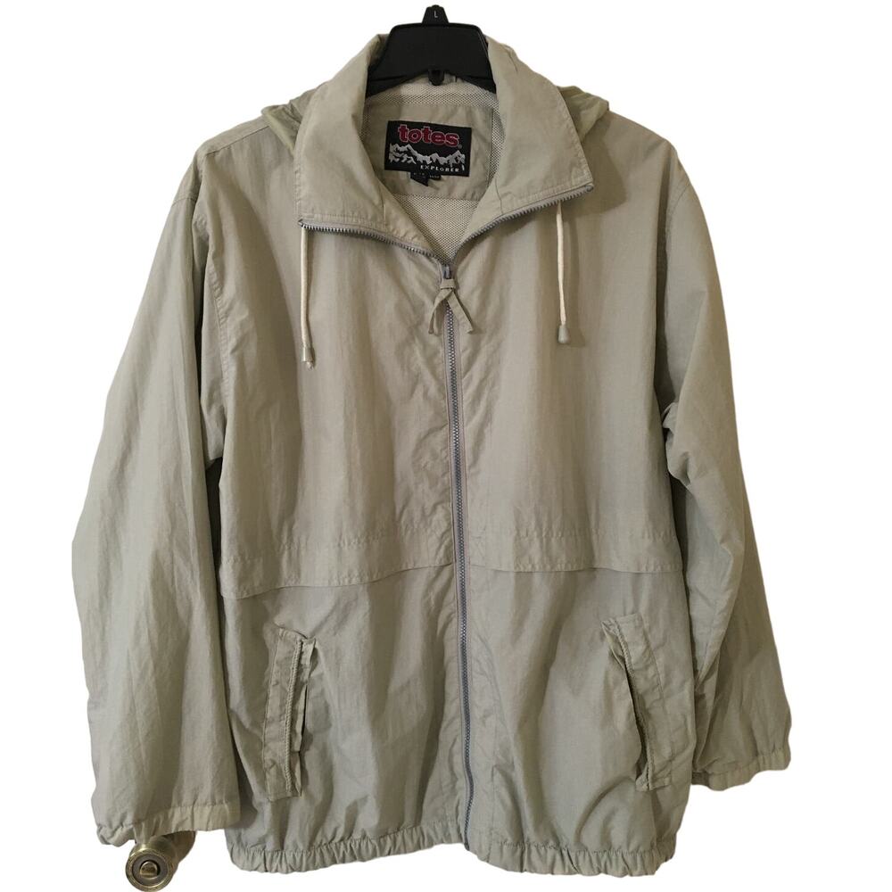 Totes Explorer Medium Windbreaker Rain Jacket With Roll Up Hood, Vented